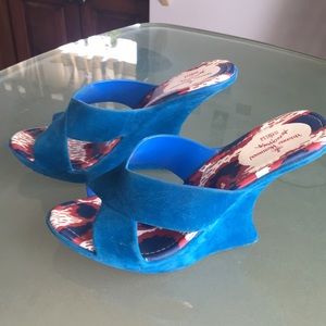 Vivienne Westwood Suede blue platform sandal